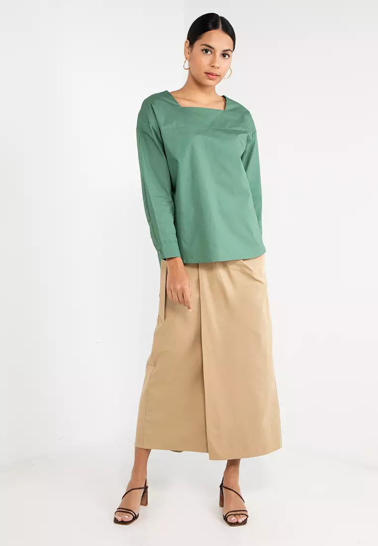 Linen top Esther with Square Neck