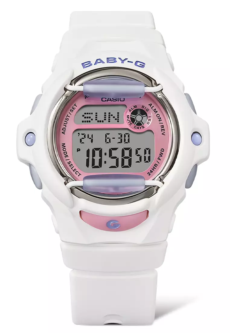 Casio Baby-G - Jam Tangan Digital Wanita - White - Resin Strap - BG-169PB-7D