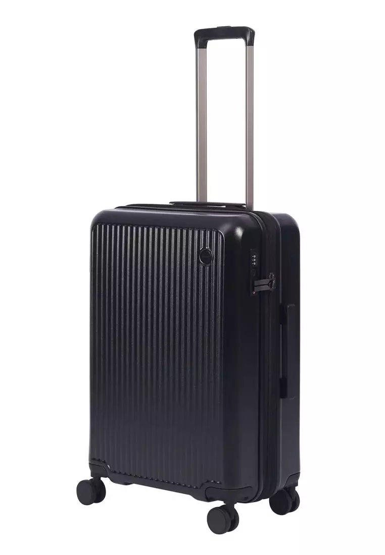 Crossing VIVE Polycarbonate Expandable Medium Luggage V2 - Black