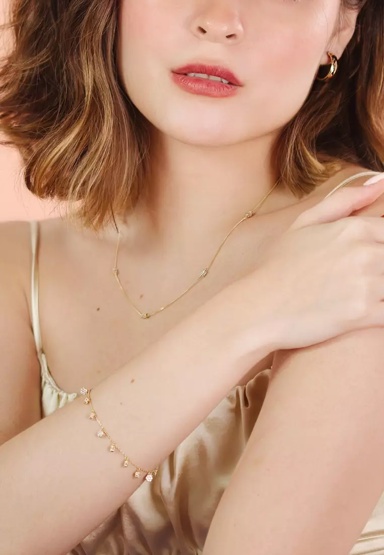 Flower Station Bracelet 14k Gold