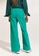 H&M green Wide Twill Trousers 6DE0EAA1FFF564GS_2
