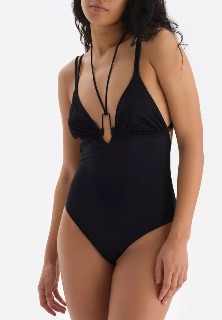 DAG Black Swimsuits Removable Padding Non wired Swimwear for