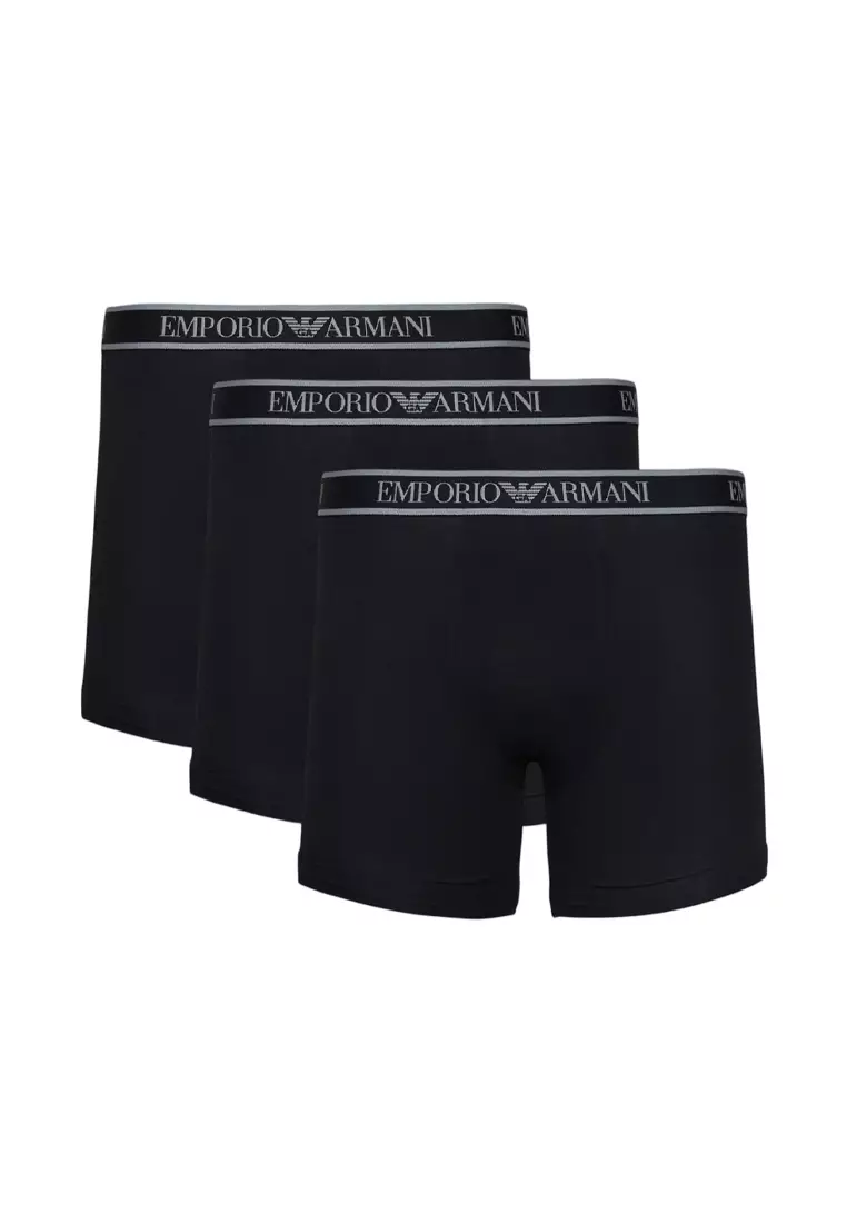 Buy Emporio Armani Men's 3-Pack Boxer Briefs in Black EM000261 AF20669 ...