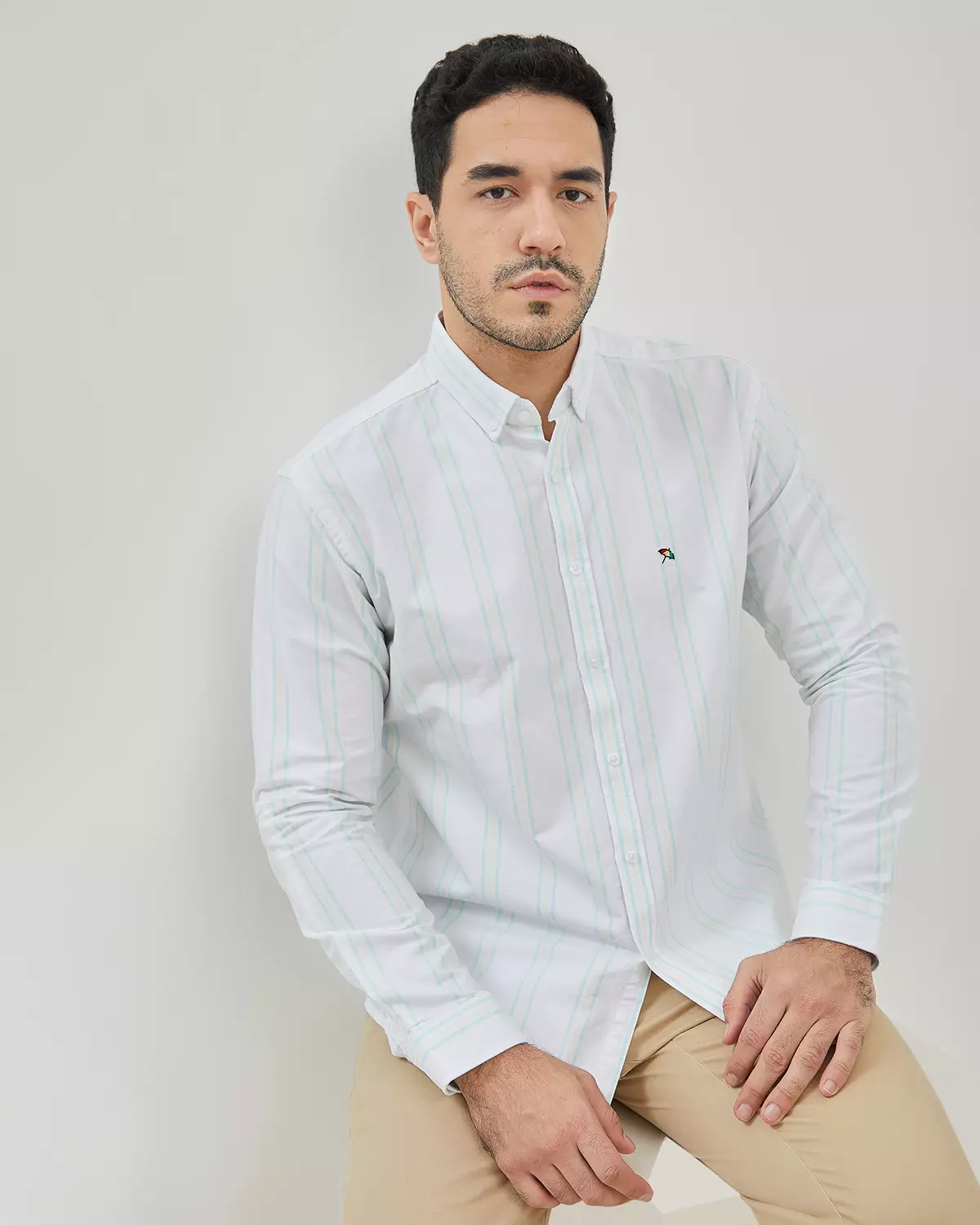 MEN'S WHITE LONG SLEEVE SHIRT