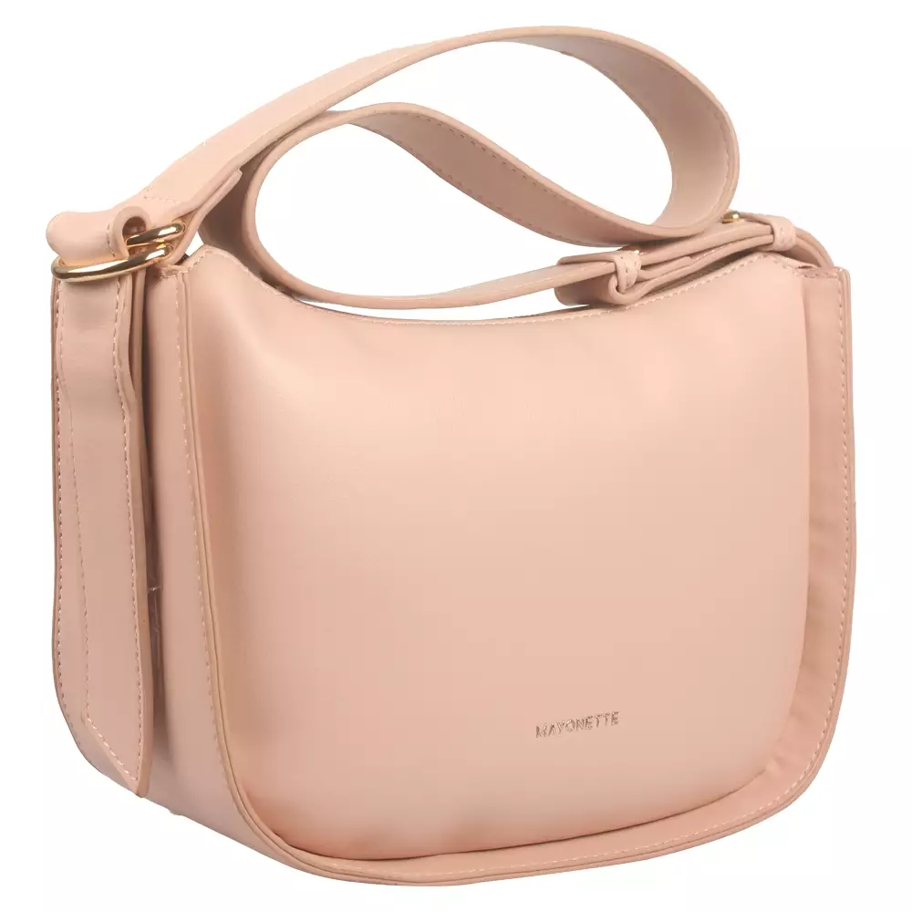 MAYONETTE Luxury Ava Shoulder Bag - Tas Bahu Wanita Import Premium - Nude