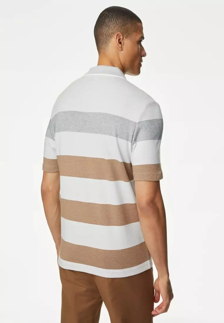 Buy MARKS SPENCER M&S Collection Pure Cotton Double Knit Striped