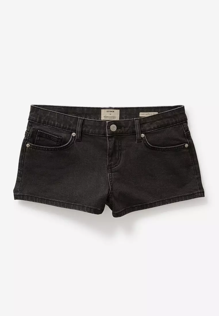 Micro Low Denim Shorts