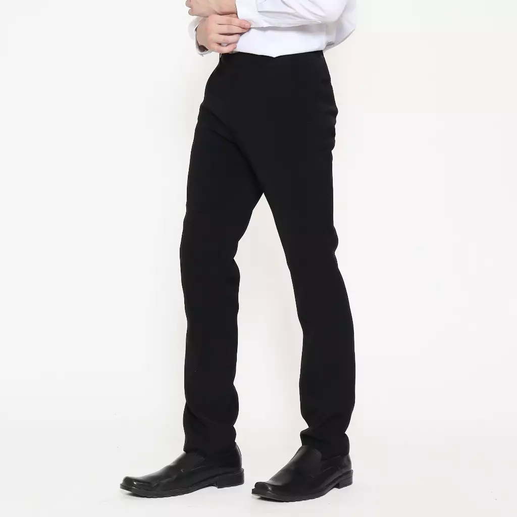 Schoeller Celana Formal Pria Slim Fit Hitam – Artikel Kito | Celana Kantor Bahan Premium