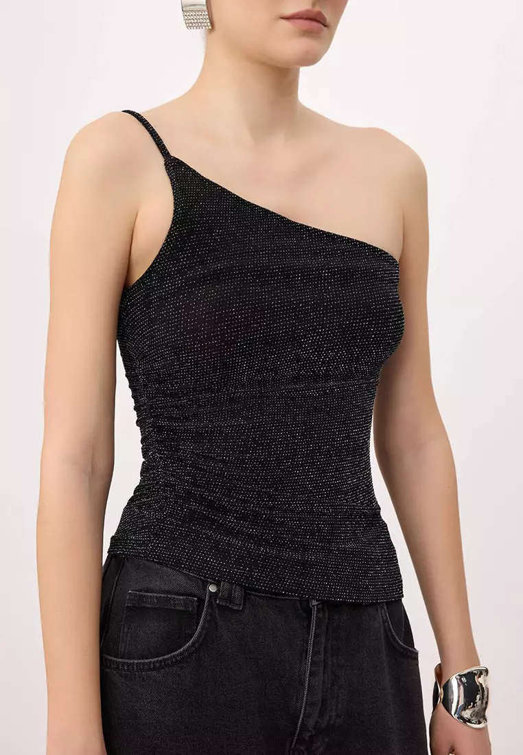 Lurex Ruched Top