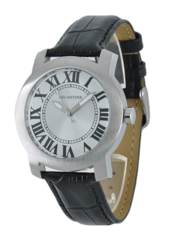 EGLANTINE 銀色 EGLANTINE® Emile 男女皆宜的皮革錶帶石英手錶 44918AC17132A5GS_1