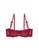 ZITIQUE red Young Girls' European Style Soft Thin Half-cup Lace Lingerie Set (Bra And Underwear) - Wine Red 71B68USC9E26FFGS_2