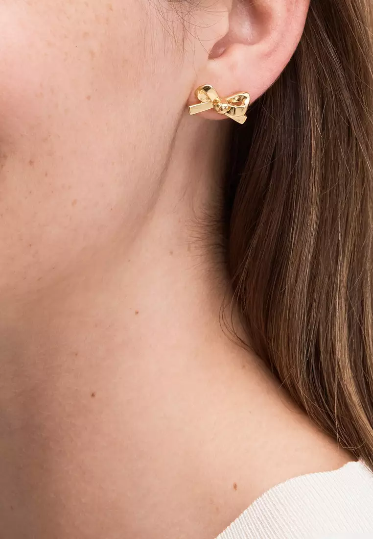 Kate Spade Skinny Mini Bow Studs Earrings in Gold o0ru2906 2025