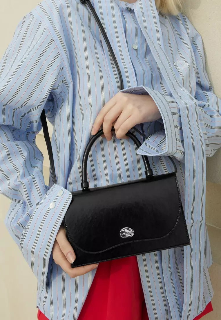 ARCH Vegan Leather Crossbody Bag Black