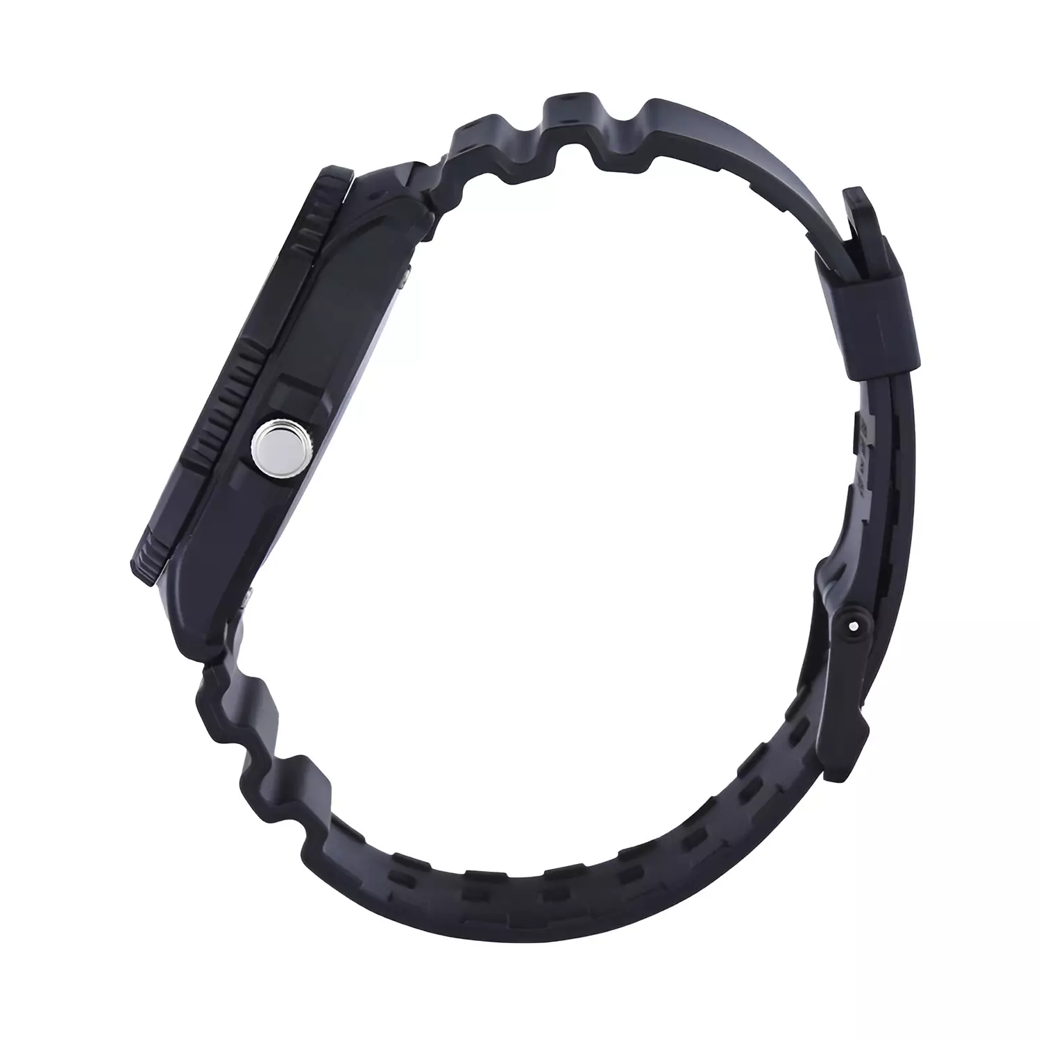 Jam Tangan Analog Pria - Black Aluminum Bezel - Black Resin Case & Band - MRW-230H-1E1V