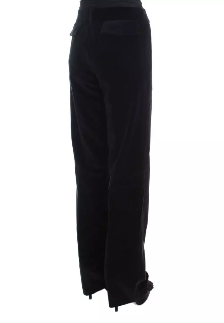 Ermanno Scervino Brown Velvet Capri Cropped Cotton Pants