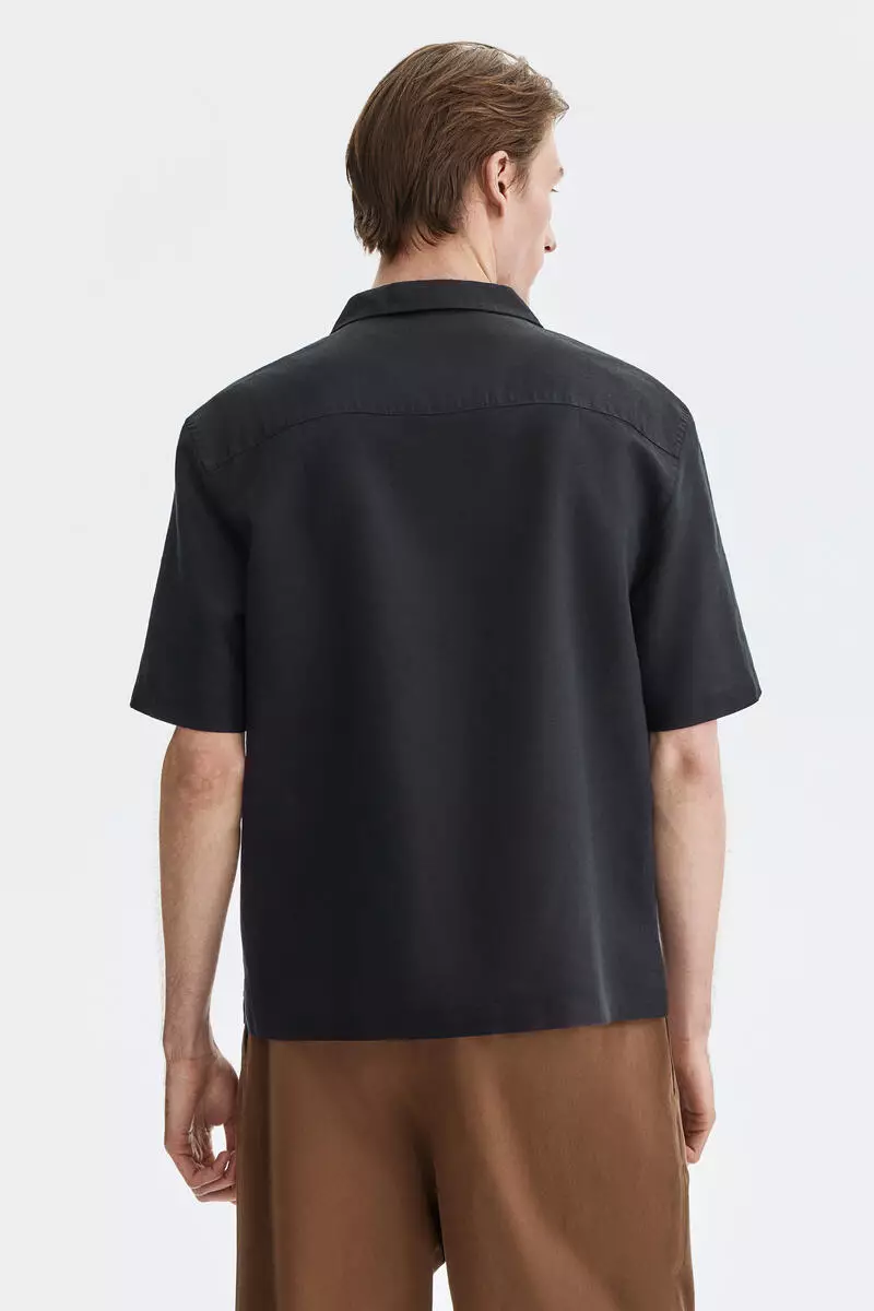 Relaxed Fit Linen-blend resort shirt