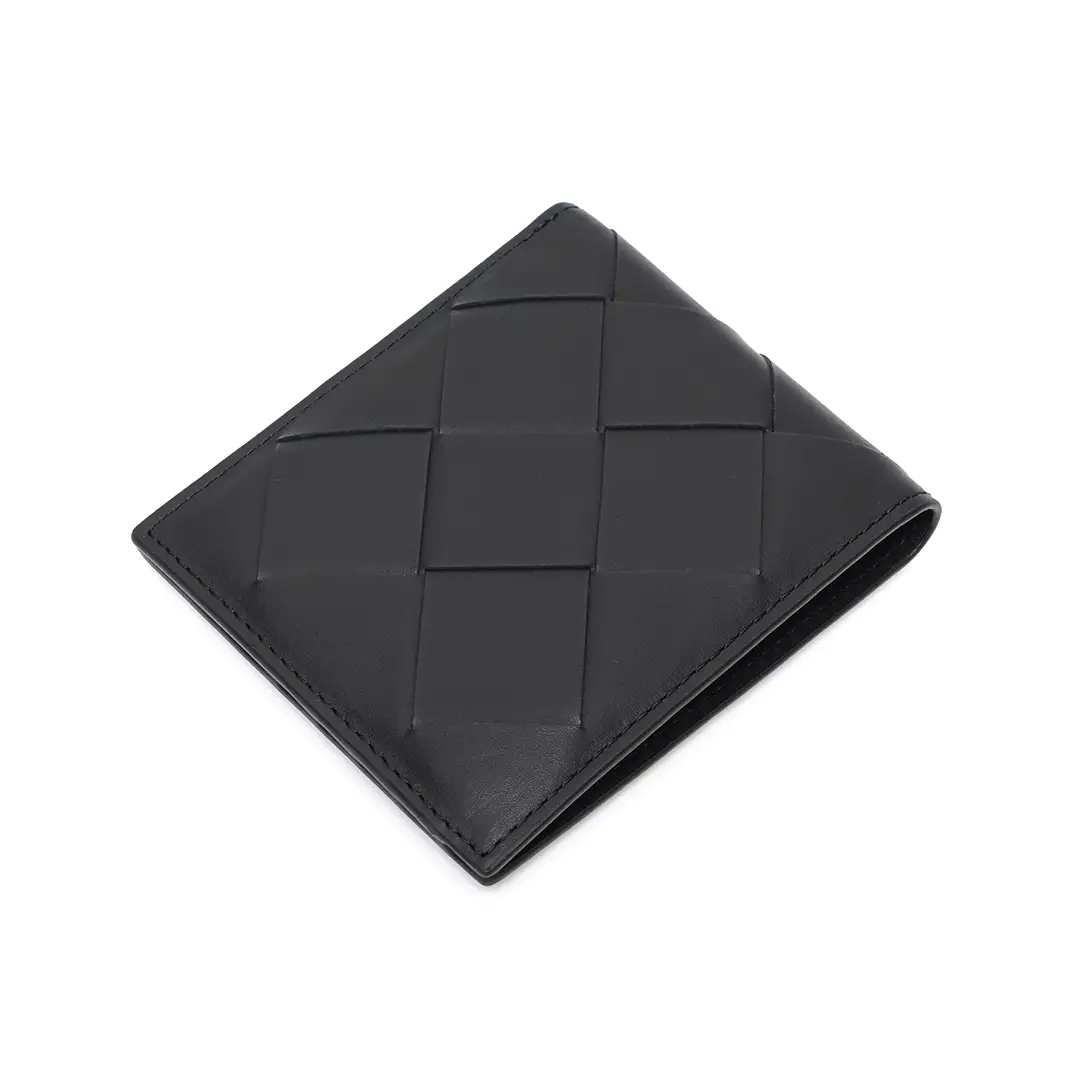 Big Intrecciato Bifold Wallet Black