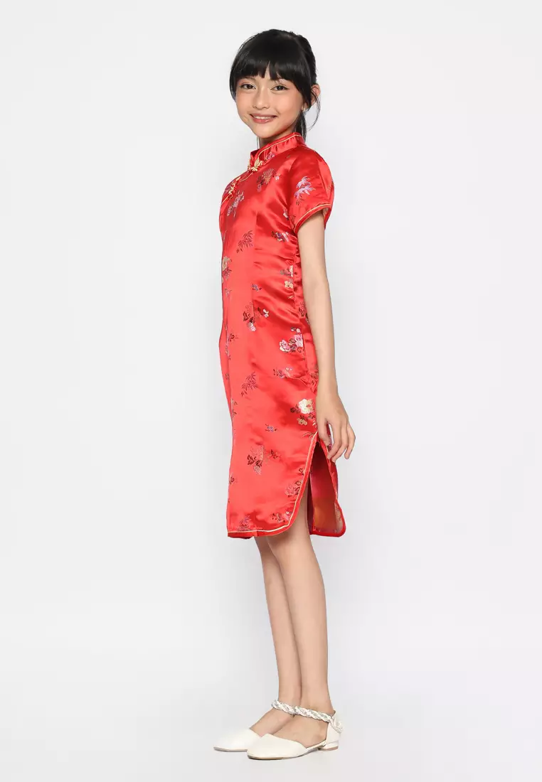 Dress Anak Perempuan Cheongsam Go Red - NICE