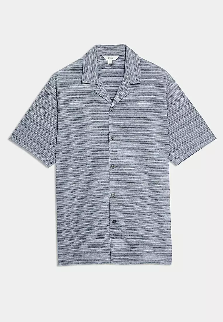 Cotton Rich Button Through Polo Shirt