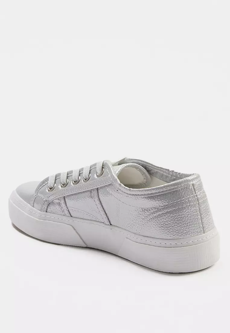 Lace-Up Flat Sole Sneakers