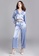 ZITIQUE blue Long Ice Silk Sleeve Pajamas-Blue FBE51US2AA1277GS_2