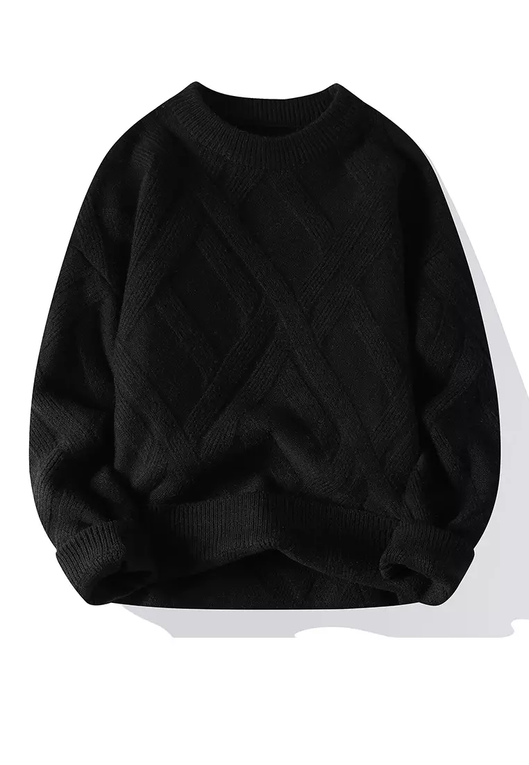 Knit sweater black store
