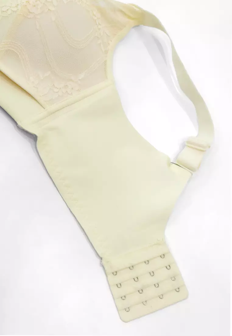 Beige Lace Front Snap Nursing Bra