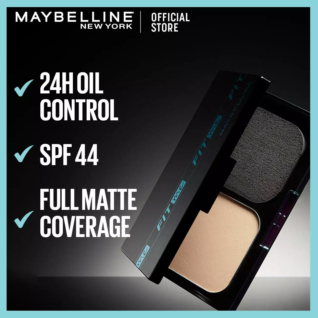 Maybelline Fit Me Matte and Poreless 24HR Oil Control Powder Foundation - 128