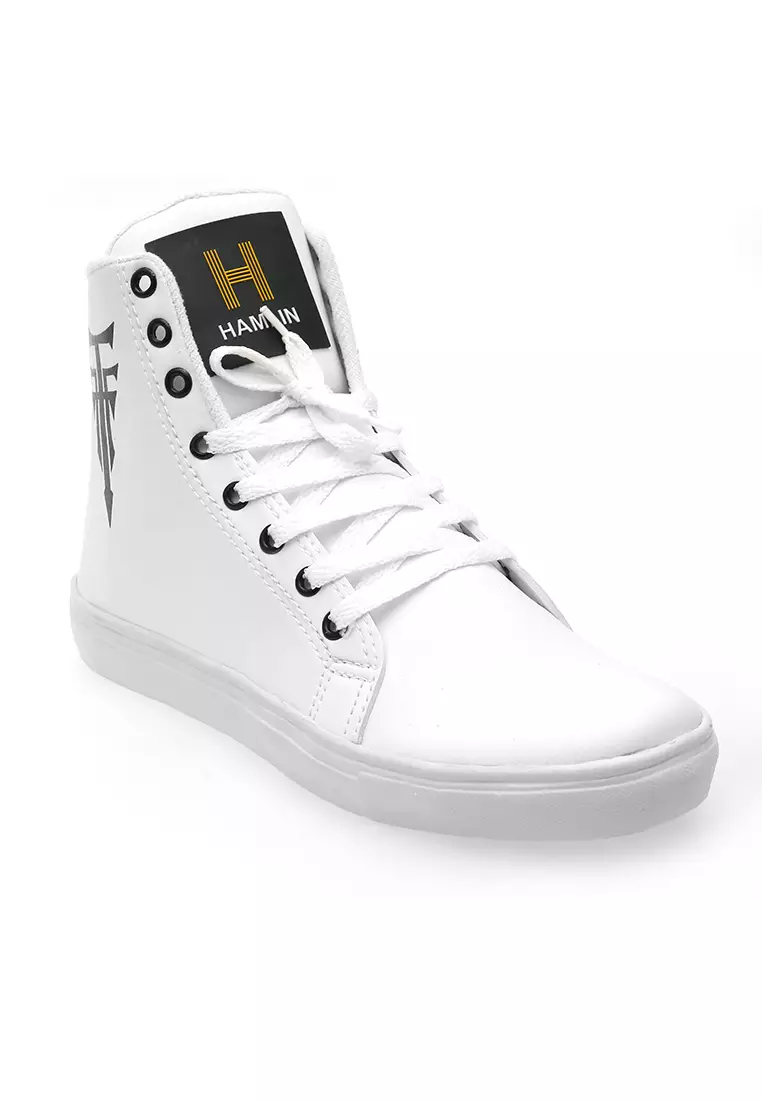 Anando Sepatu Sneakers Pria Casual Shoes Desain Tinggi Material Mesh ORIGINAL - White