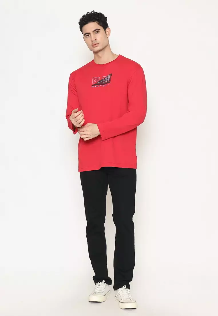 POLICE T-Shirt Cotton Combed Lengan Panjang Pria 207280083