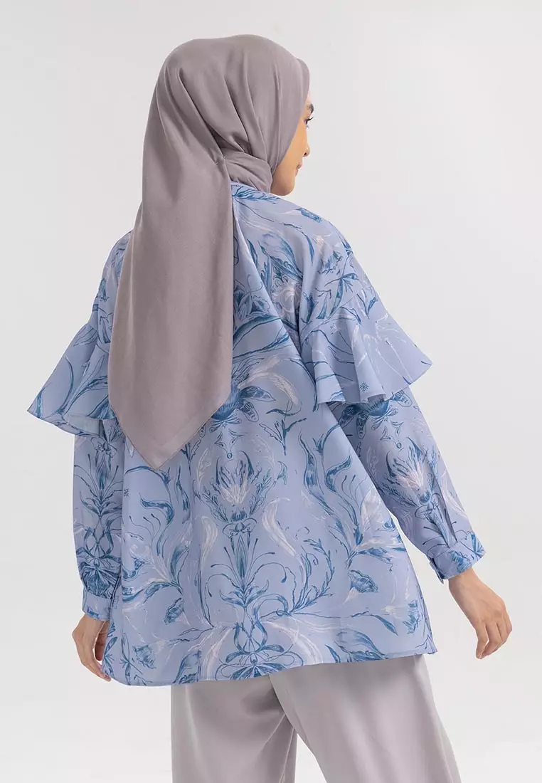 Ria Miranda Soft Gray Omira Top