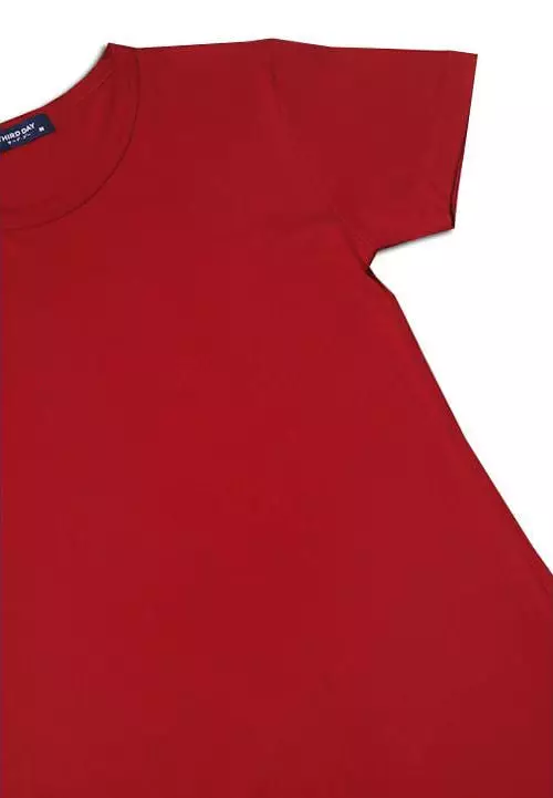 LTF05 s/s tangan pendek kaos t shirt wanita polos maroon