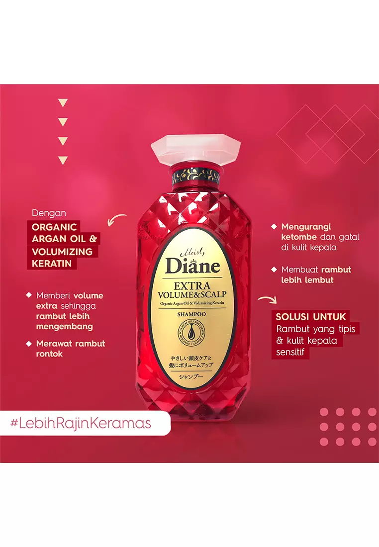PAKET Moist Diane EXTRA VOLUME & SCALP Shampoo + Treatment (Conditioner)