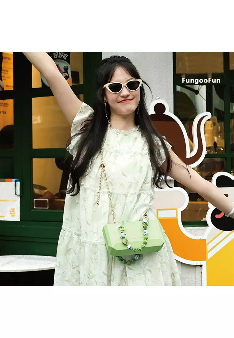 Fungoofun F538 EVA shoulder Hand Bag 11x22x6.6cm Green
