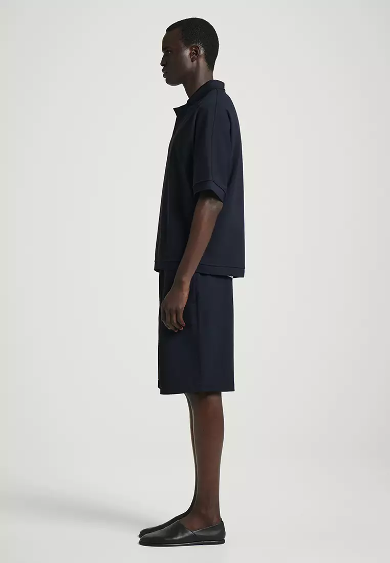 Relaxed Open-Collar Polo Shirt