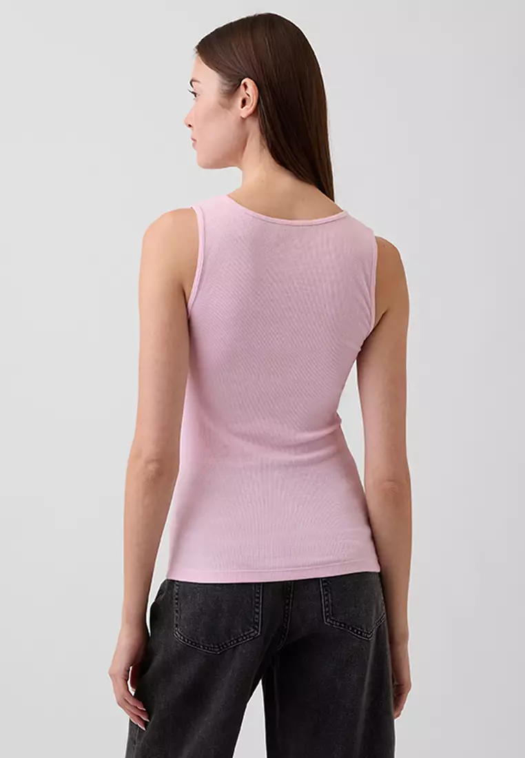 Ribbed Logo Tank Top