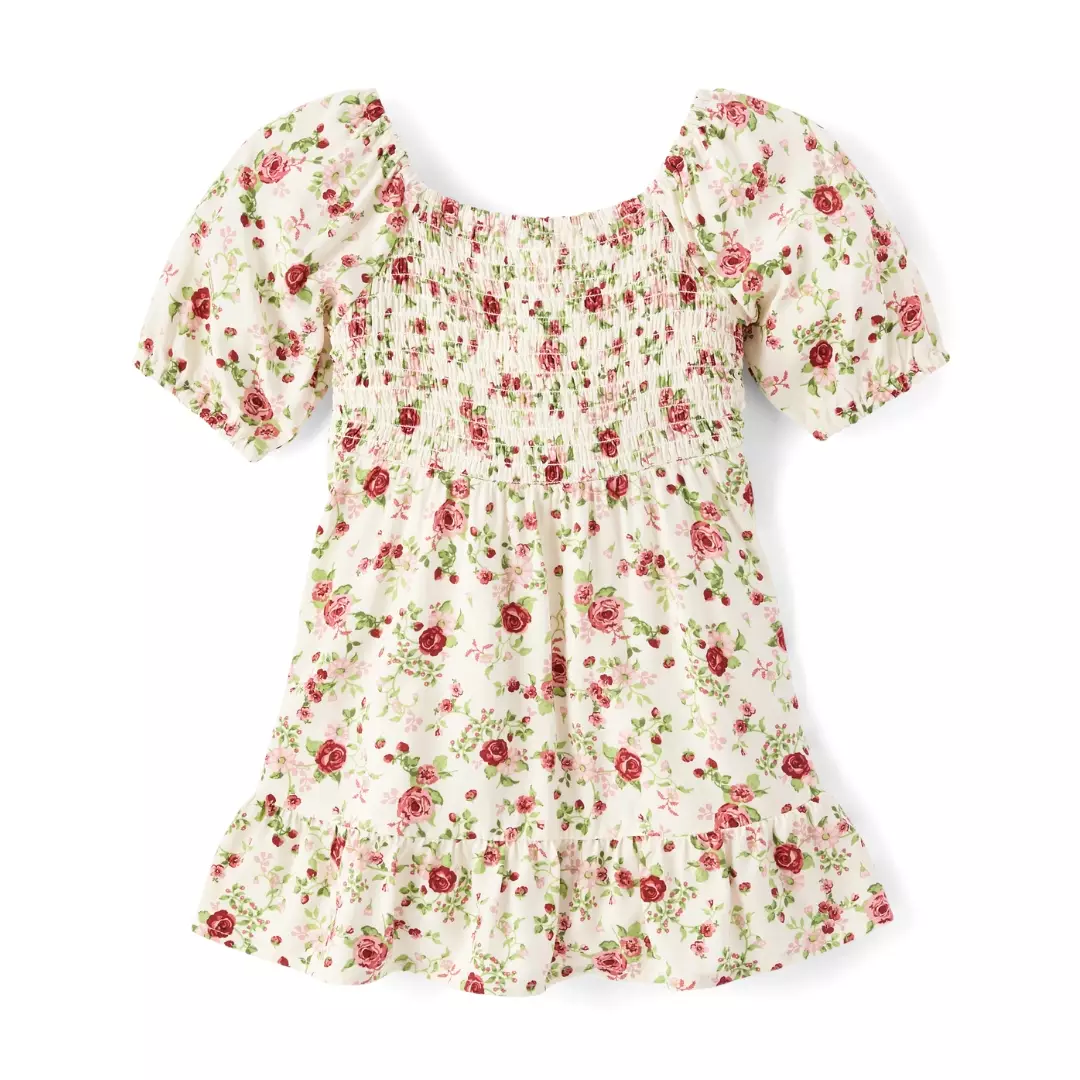 Toddler Girls Smocked Dress - Baju Bayi Perempuan