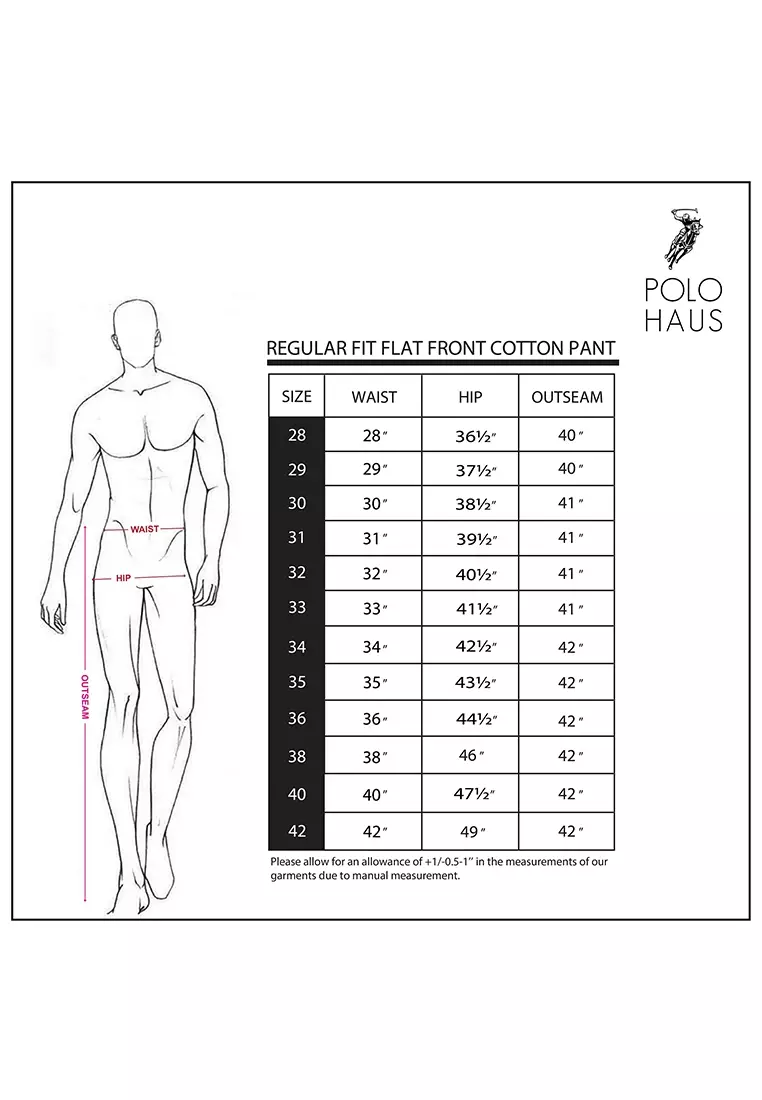 Polo Haus - Men’s Tetoron Rayon Regular Fit Flat Front Slack