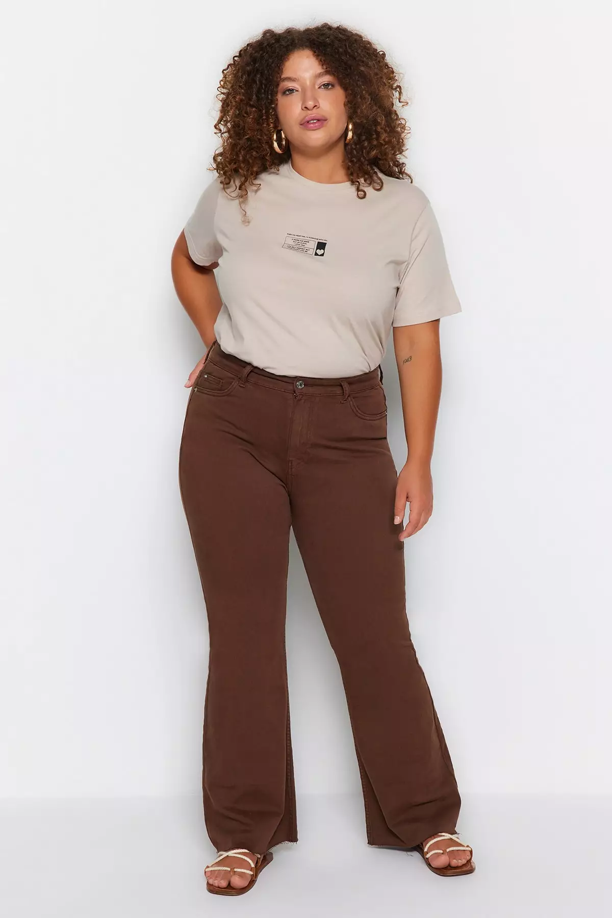 Cut-Out Spanish Fit Denim Jeans