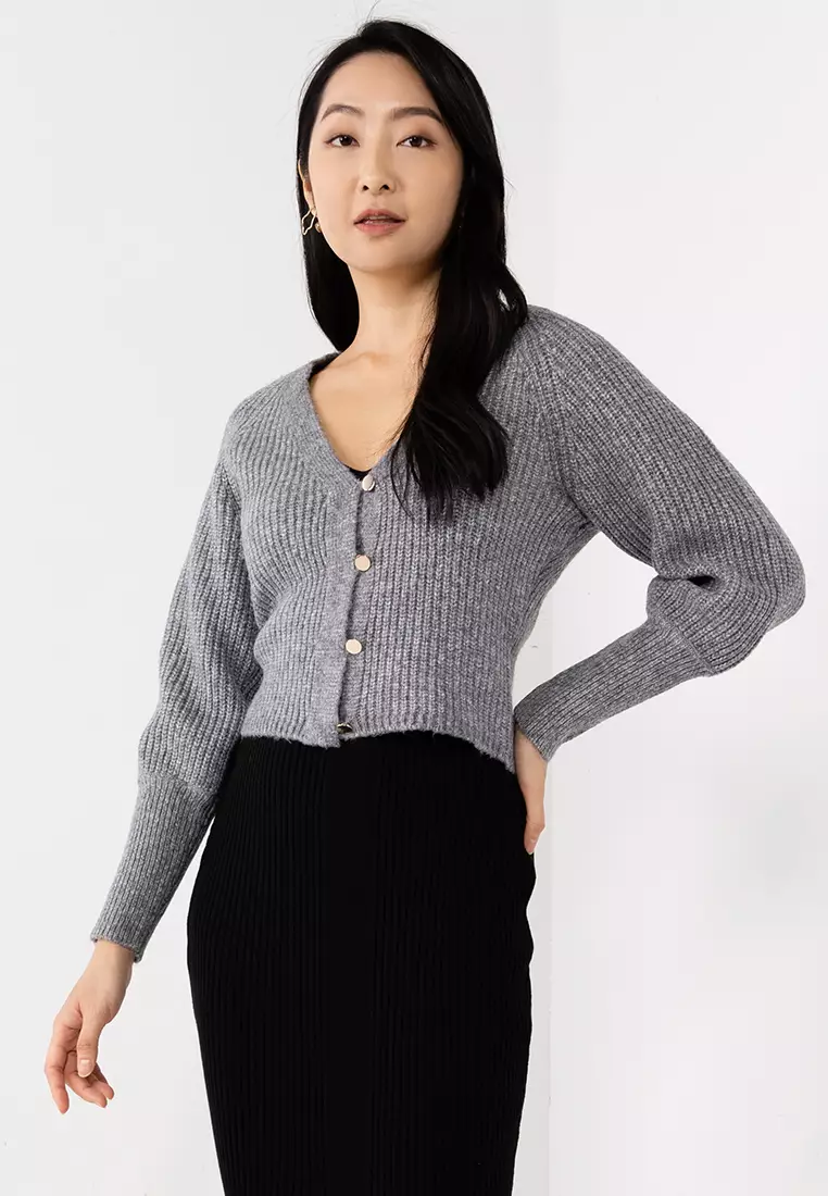 Short long sleeve online cardigan