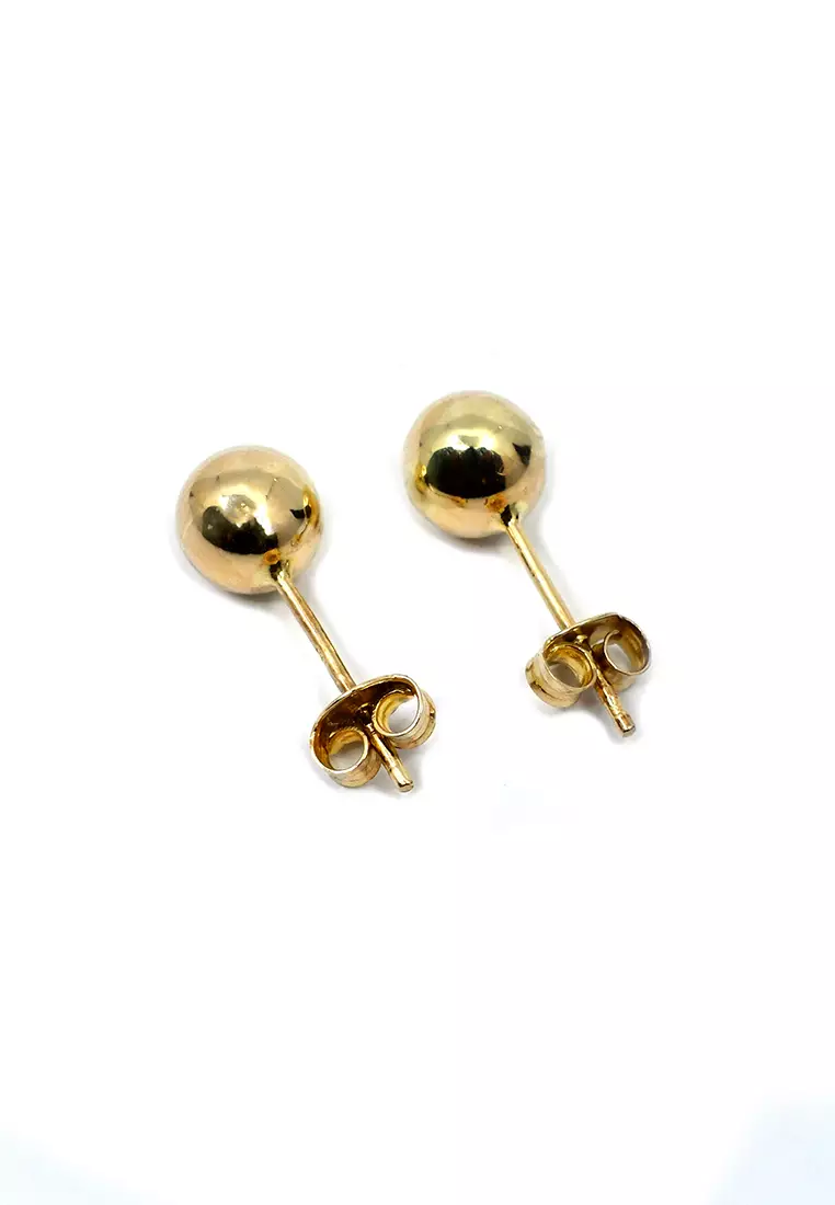 18K Italian Made Yellow Gold Earrings