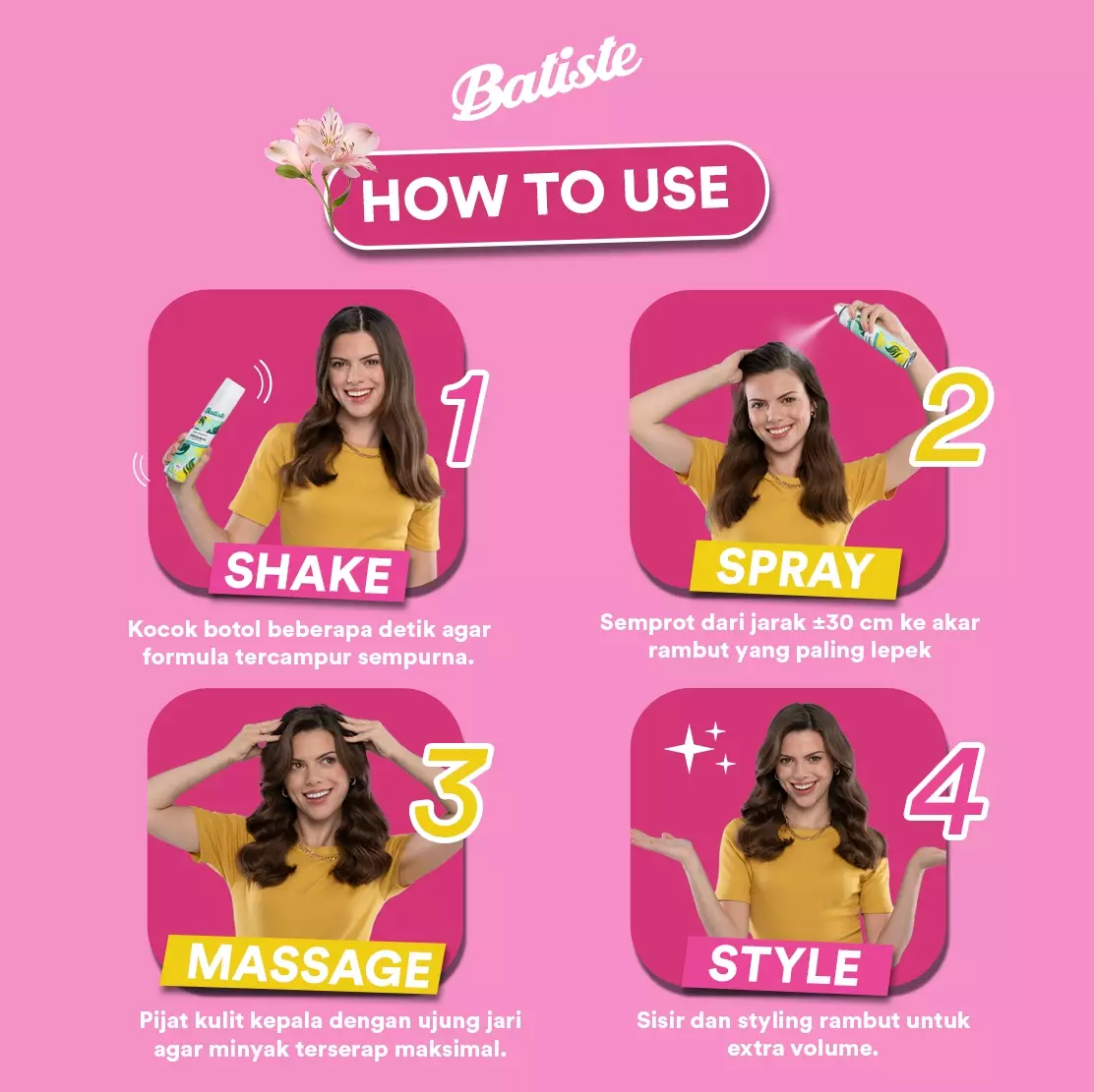 Batiste Floral & Flirty Blush Dry Shampoo 50ml