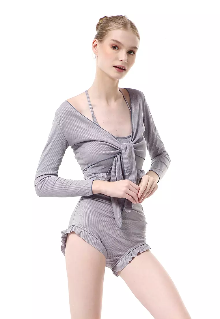 Safrina Baju Renang Wanita Modelan Tanktop Premium Quality - Gray