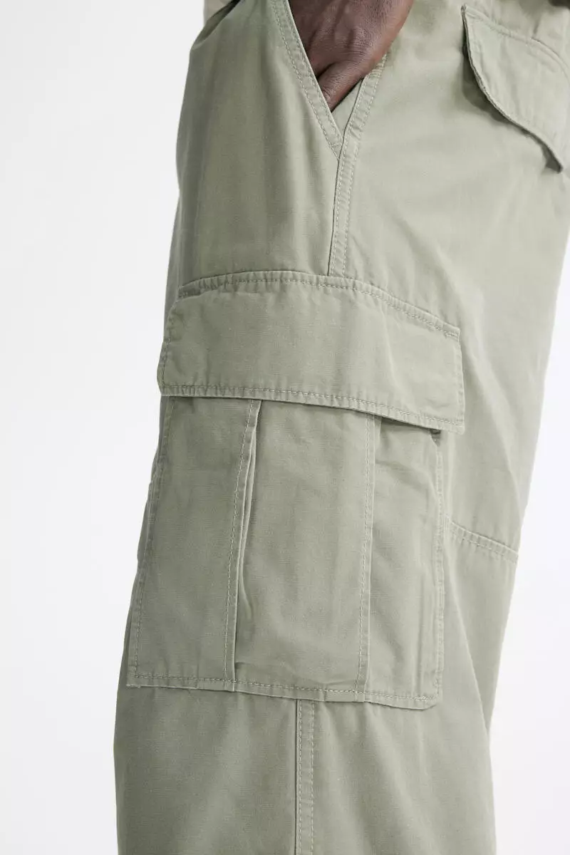 Relaxed Fit Cotton cargo trousers