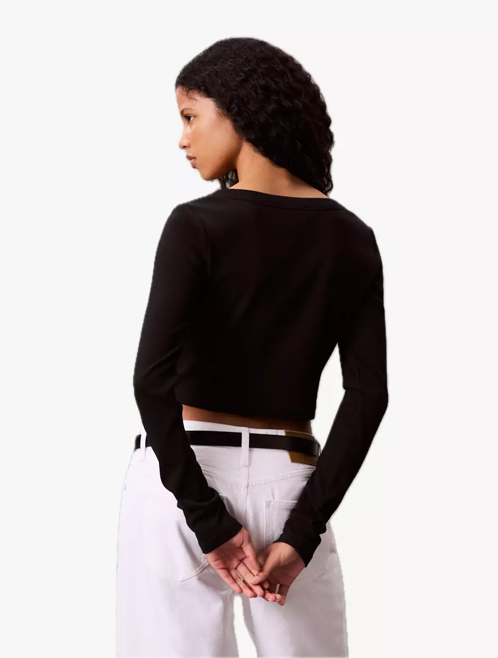 Calvin Klein - Cropped Ribbed Cotton Cardigan