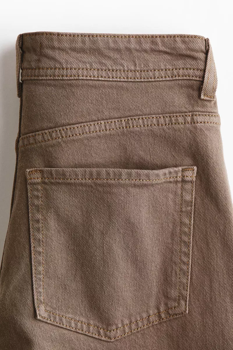 Wide High Waist Ankle Jeans