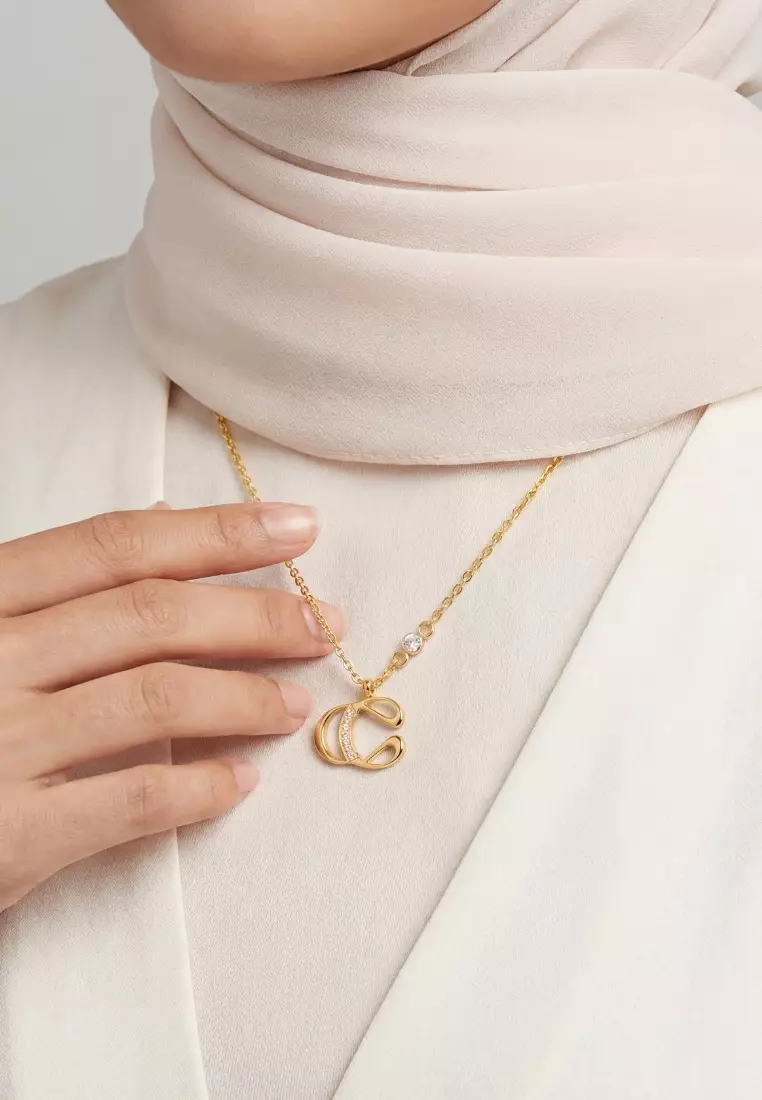 Unbreakable You Cubic Zirconia Necklace in Gold