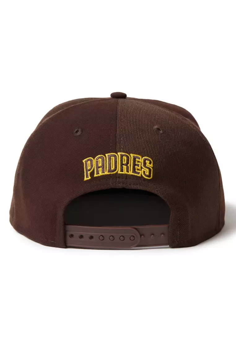 NE San Diego Padres Double Logo Brown 9FIFTY Snapback Cap