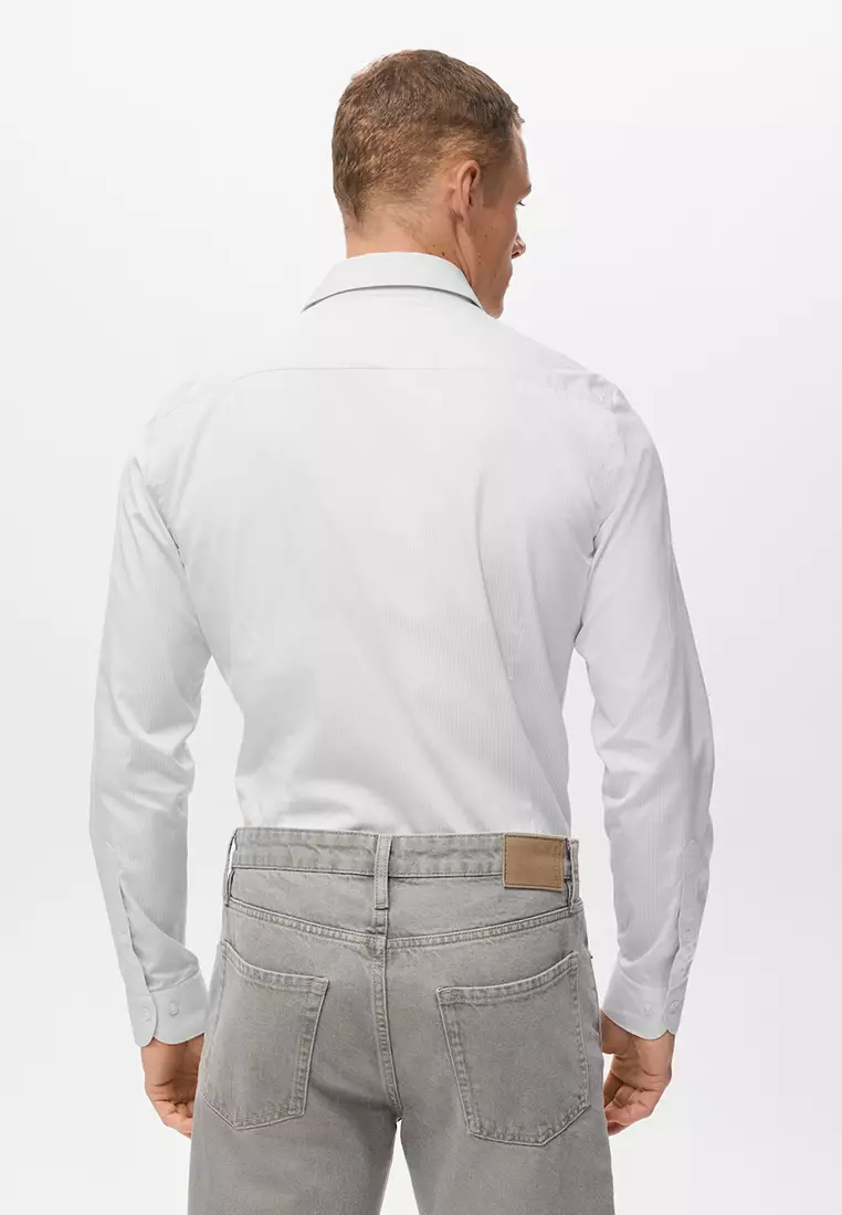 100% Cotton Striped Slim-Fit Shirt