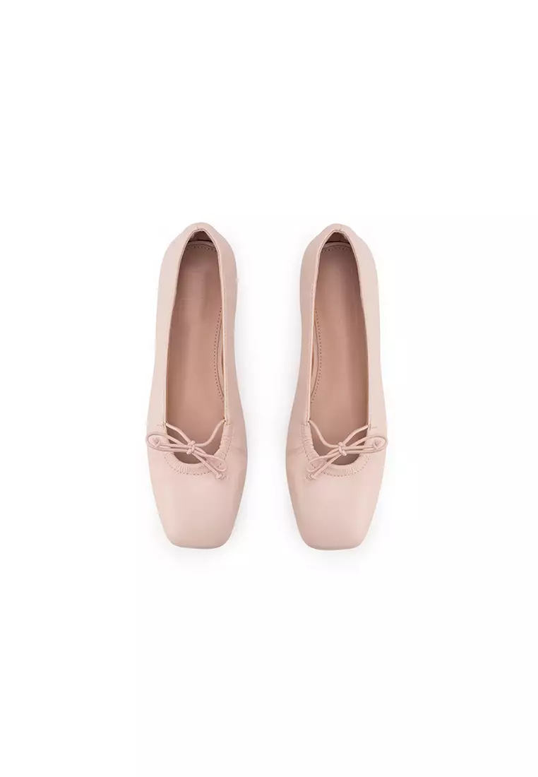 BALLET FLAT WITH BOW 轻柔褶皱芭蕾鞋